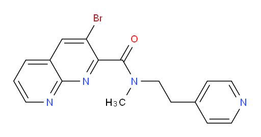 3-bromo-N-methyl-N-(2-(pyridin-4-yl)ethyl)-1,8-naphthyridine-2-carboxamide
