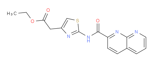 ethyl 2-(2-(1,8-naphthyridine-2-carboxamido)thiazol-4-yl)acetate