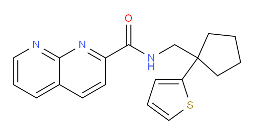 N-((1-(thiophen-2-yl)cyclopentyl)methyl)-1,8-naphthyridine-2-carboxamide