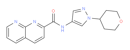N-(1-(tetrahydro-2H-pyran-4-yl)-1H-pyrazol-4-yl)-1,8-naphthyridine-2-carboxamide