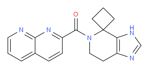 (6',7'-dihydrospiro[cyclobutane-1,4'-imidazo[4,5-c]pyridin]-5'(3'H)-yl)(1,8-naphthyridin-2-yl)methanone