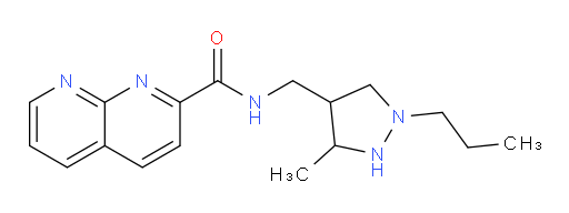 N-((3-methyl-1-propylpyrazolidin-4-yl)methyl)-1,8-naphthyridine-2-carboxamide
