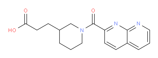 3-(1-(1,8-naphthyridine-2-carbonyl)piperidin-3-yl)propanoic acid