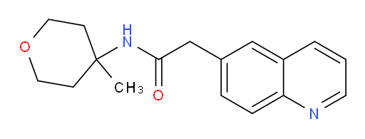 N-(4-methyltetrahydro-2H-pyran-4-yl)-2-(quinolin-6-yl)acetamide