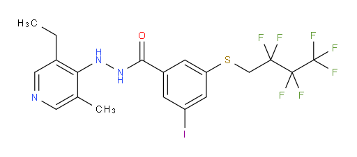 N'-(3-ethyl-5-methylpyridin-4-yl)-3-((2,2,3,3,4,4,4-heptafluorobutyl)thio)-5-iodobenzohydrazide
