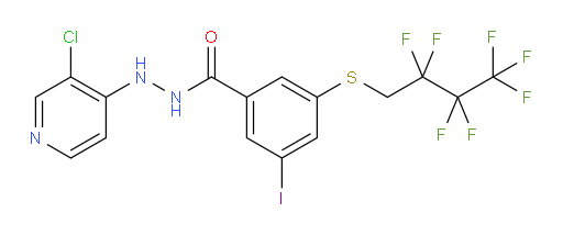 N'-(3-chloropyridin-4-yl)-3-((2,2,3,3,4,4,4-heptafluorobutyl)thio)-5-iodobenzohydrazide
