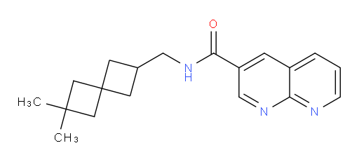 N-((6,6-dimethylspiro[3.3]heptan-2-yl)methyl)-1,8-naphthyridine-3-carboxamide