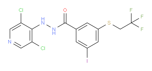 N'-(3,5-dichloropyridin-4-yl)-3-iodo-5-((2,2,2-trifluoroethyl)thio)benzohydrazide