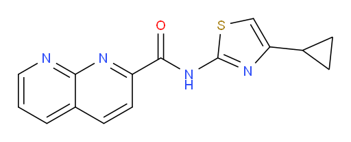 N-(4-cyclopropylthiazol-2-yl)-1,8-naphthyridine-2-carboxamide