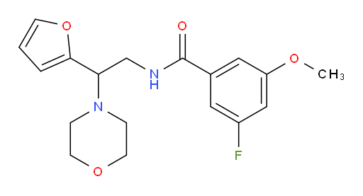 3-fluoro-N-(2-(furan-2-yl)-2-morpholinoethyl)-5-methoxybenzamide
