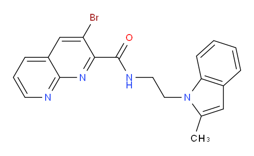 3-bromo-N-(2-(2-methyl-1H-indol-1-yl)ethyl)-1,8-naphthyridine-2-carboxamide