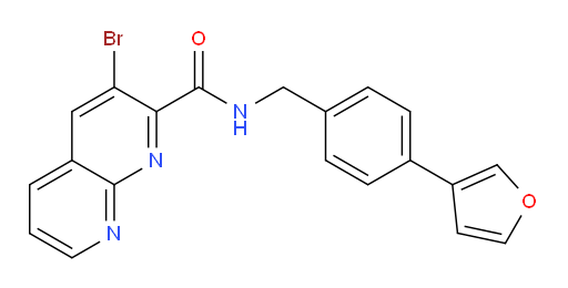 3-bromo-N-(4-(furan-3-yl)benzyl)-1,8-naphthyridine-2-carboxamide