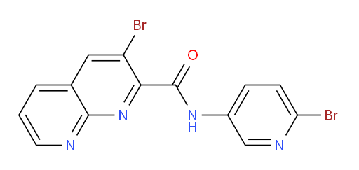 3-bromo-N-(6-bromopyridin-3-yl)-1,8-naphthyridine-2-carboxamide