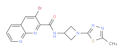 3-bromo-N-(1-(5-methyl-1,3,4-thiadiazol-2-yl)azetidin-3-yl)-1,8-naphthyridine-2-carboxamide