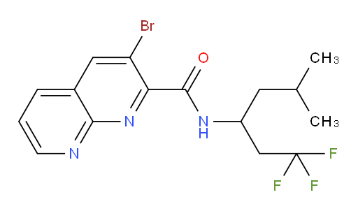 3-bromo-N-(1,1,1-trifluoro-5-methylhexan-3-yl)-1,8-naphthyridine-2-carboxamide