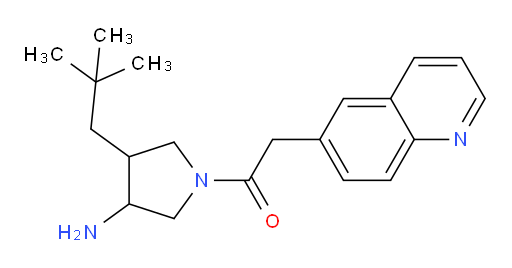 1-(3-amino-4-neopentylpyrrolidin-1-yl)-2-(quinolin-6-yl)ethanone