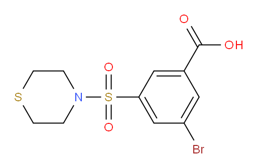 3-bromo-5-(thiomorpholinosulfonyl)benzoic acid