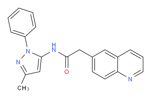N-(3-methyl-1-phenyl-1H-pyrazol-5-yl)-2-(quinolin-6-yl)acetamide