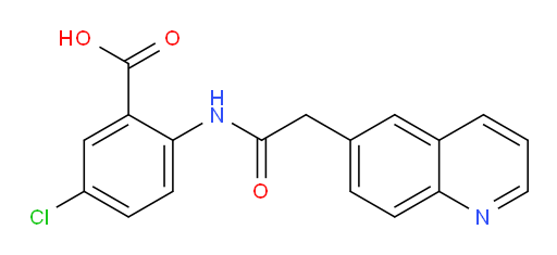 5-chloro-2-(2-(quinolin-6-yl)acetamido)benzoic acid