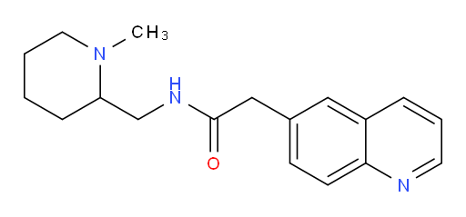 N-((1-methylpiperidin-2-yl)methyl)-2-(quinolin-6-yl)acetamide