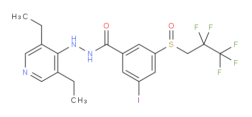N'-(3,5-diethylpyridin-4-yl)-3-iodo-5-((2,2,3,3,3-pentafluoropropyl)sulfinyl)benzohydrazide