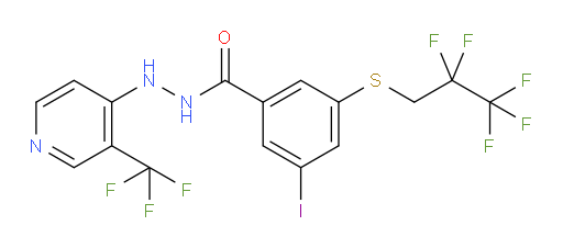 3-iodo-5-((2,2,3,3,3-pentafluoropropyl)thio)-N'-(3-(trifluoromethyl)pyridin-4-yl)benzohydrazide
