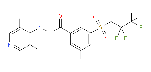 N'-(3,5-difluoropyridin-4-yl)-3-iodo-5-((2,2,3,3,3-pentafluoropropyl)sulfonyl)benzohydrazide