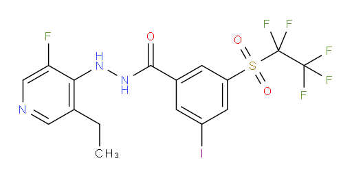 N'-(3-ethyl-5-fluoropyridin-4-yl)-3-iodo-5-((perfluoroethyl)sulfonyl)benzohydrazide