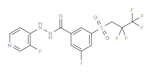 N'-(3-fluoropyridin-4-yl)-3-iodo-5-((2,2,3,3,3-pentafluoropropyl)sulfonyl)benzohydrazide