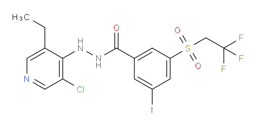 N'-(3-chloro-5-ethylpyridin-4-yl)-3-iodo-5-((2,2,2-trifluoroethyl)sulfonyl)benzohydrazide