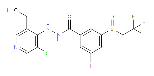N'-(3-chloro-5-ethylpyridin-4-yl)-3-iodo-5-((2,2,2-trifluoroethyl)sulfinyl)benzohydrazide