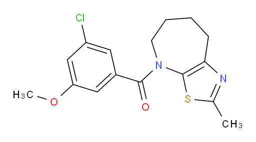 (3-chloro-5-methoxyphenyl)(2-methyl-5,6,7,8-tetrahydro-4H-thiazolo[5,4-b]azepin-4-yl)methanone