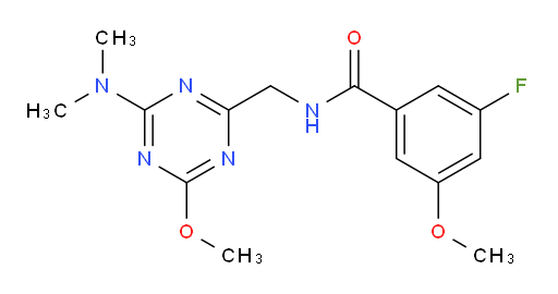 N-((4-(dimethylamino)-6-methoxy-1,3,5-triazin-2-yl)methyl)-3-fluoro-5-methoxybenzamide