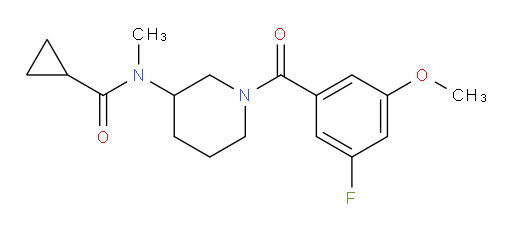 N-(1-(3-fluoro-5-methoxybenzoyl)piperidin-3-yl)-N-methylcyclopropanecarboxamide