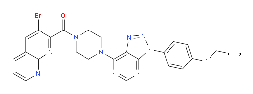 (3-bromo-1,8-naphthyridin-2-yl)(4-(3-(4-ethoxyphenyl)-3H-[1,2,3]triazolo[4,5-d]pyrimidin-7-yl)piperazin-1-yl)methanone