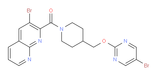 (3-bromo-1,8-naphthyridin-2-yl)(4-(((5-bromopyrimidin-2-yl)oxy)methyl)piperidin-1-yl)methanone