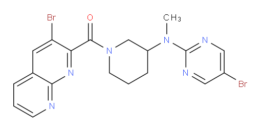 (3-bromo-1,8-naphthyridin-2-yl)(3-((5-bromopyrimidin-2-yl)(methyl)amino)piperidin-1-yl)methanone