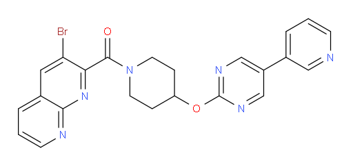 (3-bromo-1,8-naphthyridin-2-yl)(4-((5-(pyridin-3-yl)pyrimidin-2-yl)oxy)piperidin-1-yl)methanone