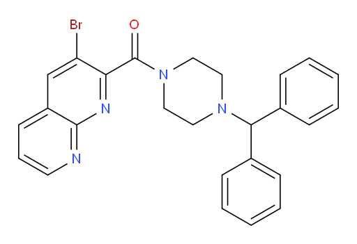 (4-benzhydrylpiperazin-1-yl)(3-bromo-1,8-naphthyridin-2-yl)methanone