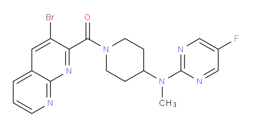 (3-bromo-1,8-naphthyridin-2-yl)(4-((5-fluoropyrimidin-2-yl)(methyl)amino)piperidin-1-yl)methanone