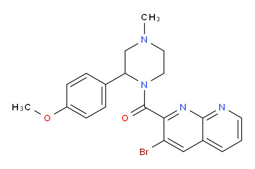 (3-bromo-1,8-naphthyridin-2-yl)(2-(4-methoxyphenyl)-4-methylpiperazin-1-yl)methanone