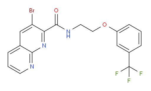 3-bromo-N-(2-(3-(trifluoromethyl)phenoxy)ethyl)-1,8-naphthyridine-2-carboxamide