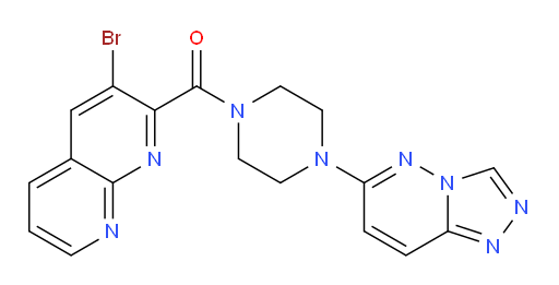 (4-([1,2,4]triazolo[4,3-b]pyridazin-6-yl)piperazin-1-yl)(3-bromo-1,8-naphthyridin-2-yl)methanone