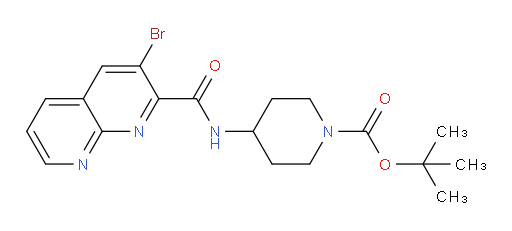 tert-butyl 4-(3-bromo-1,8-naphthyridine-2-carboxamido)piperidine-1-carboxylate