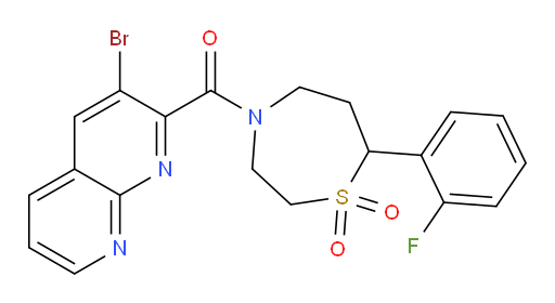 (3-bromo-1,8-naphthyridin-2-yl)(7-(2-fluorophenyl)-1,1-dioxido-1,4-thiazepan-4-yl)methanone