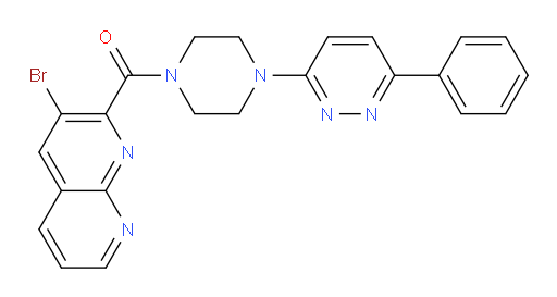 (3-bromo-1,8-naphthyridin-2-yl)(4-(6-phenylpyridazin-3-yl)piperazin-1-yl)methanone