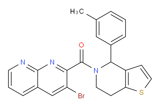 (3-bromo-1,8-naphthyridin-2-yl)(4-(m-tolyl)-6,7-dihydrothieno[3,2-c]pyridin-5(4H)-yl)methanone