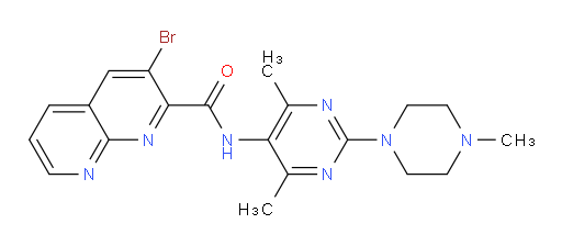 3-bromo-N-(4,6-dimethyl-2-(4-methylpiperazin-1-yl)pyrimidin-5-yl)-1,8-naphthyridine-2-carboxamide