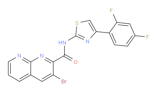 3-bromo-N-(4-(2,4-difluorophenyl)thiazol-2-yl)-1,8-naphthyridine-2-carboxamide
