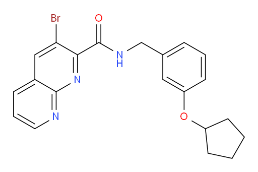 3-bromo-N-(3-(cyclopentyloxy)benzyl)-1,8-naphthyridine-2-carboxamide
